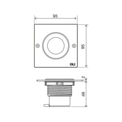Pulsador mono trend acero inoxidable cromado para pared seca