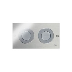 Pulsador mini trend acero inoxidable cromado para pared seca