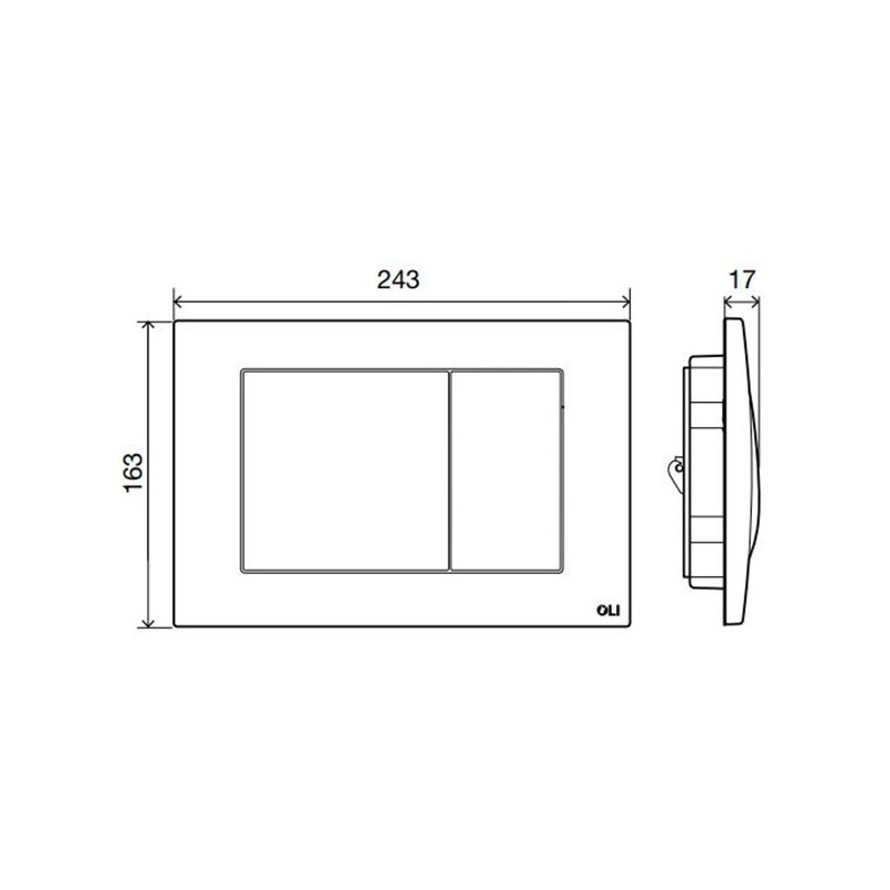 Oli Pulsador Metal Dual Cr Brillo 656004