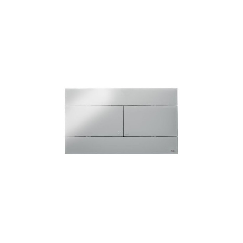 Pulsador Slim diseño simple contemporáneo en ABS o acero inoxidable cepillado con accionamiento mecánico optimizado.