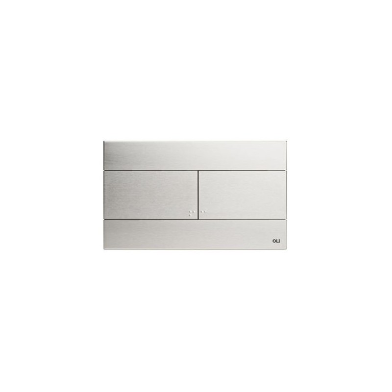 Pulsador Slim diseño simple contemporáneo en ABS o acero inoxidable cepillado con accionamiento mecánico optimizado.