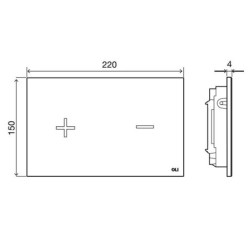 Pulsador vidrio templado glassy sensores capacitivos no-touch