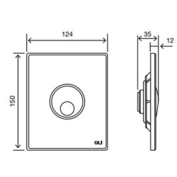 Pulsador Globe Urinal ABS mecánico resistente vandalismo 2.5 mm