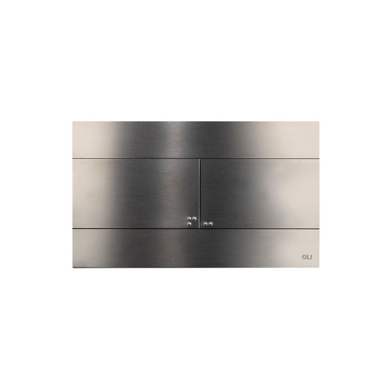 Pulsador Slim diseño simple contemporáneo en ABS o acero inoxidable cepillado con accionamiento mecánico optimizado.