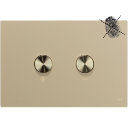 Pulsador Blink contemporáneo acero inoxidable con botones + y - y accionamiento neumático eficiente.