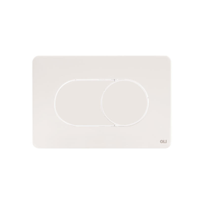 Pulsador salina abs tacto suave cromo blanco diseño minimalista