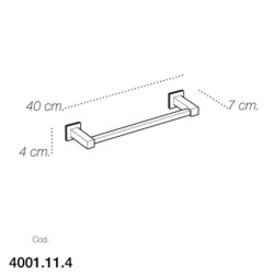 S404 TOALLERO 40 CM CROMO