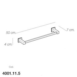 S404 TOALLERO 50 CM CROMO