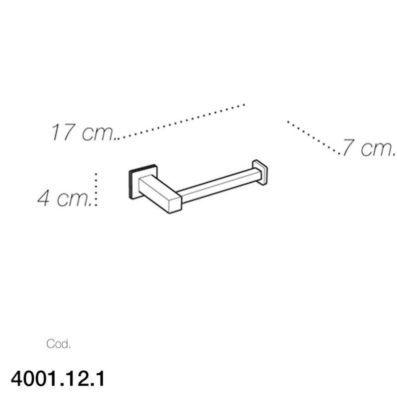 Portarrollos apertura derecha cromo – Colección 404 | BMD