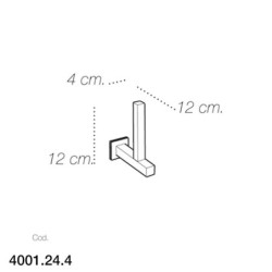 S404 PORTARROLLOS AUXILIAR CROMO