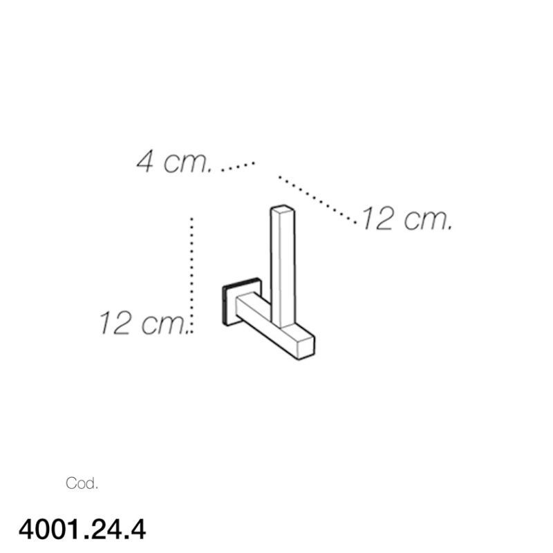 Portarrollos auxiliar cromo – Colección 404 | BMD