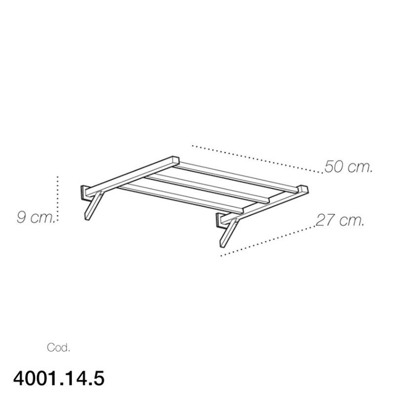 Estante toallas cromo – Colección 404 | BMD