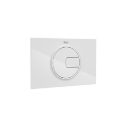 Placa de accionamiento dual Roca modelo PL4, 250x160 mm, dos pulsadores.