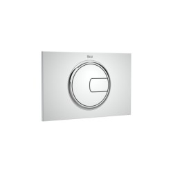 Placa de accionamiento dual Roca modelo PL4, 250x160 mm, dos pulsadores.