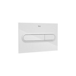 Placa de accionamiento dual Roca modelo PL1, 250x160 mm, dos pulsadores.