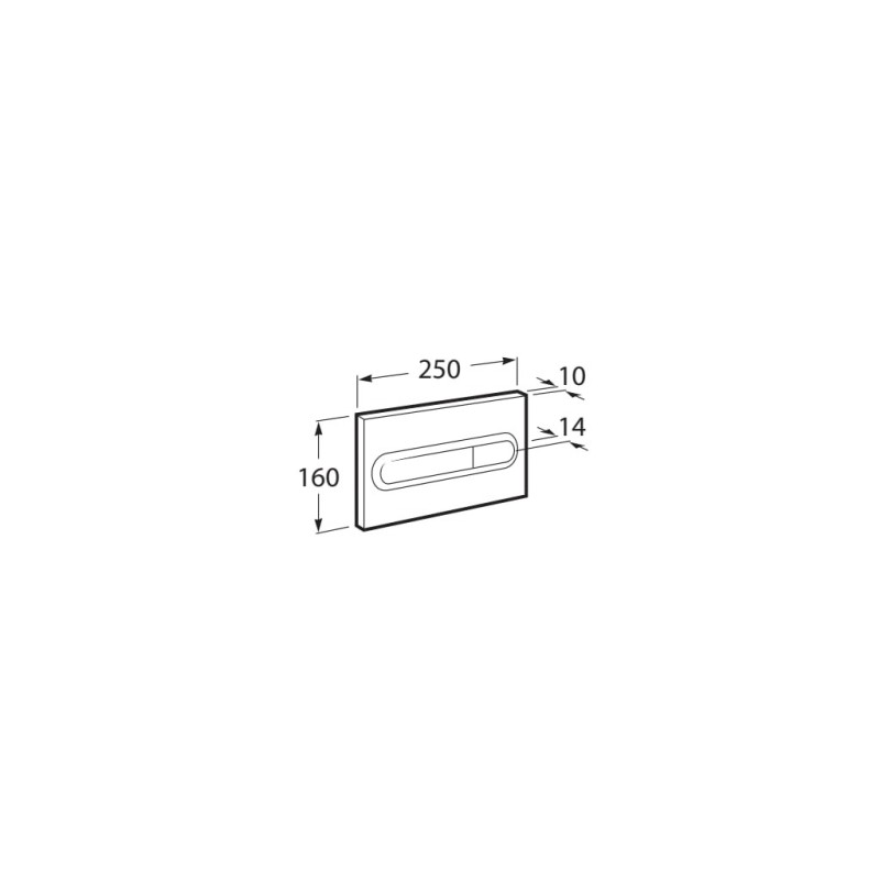 Placa de accionamiento PL1 Dual 250x160 mm