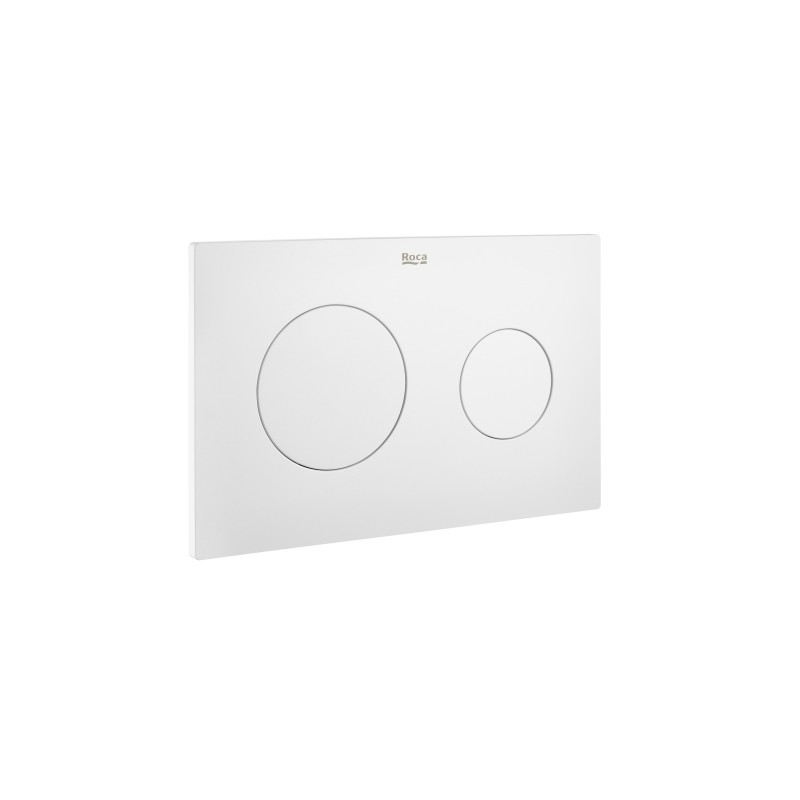 Placa de accionamiento dual Roca modelo PL10, 254x10x164 mm, dos pulsadores.