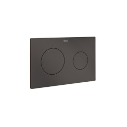 Placa de accionamiento dual Roca modelo PL10, 254x10x164 mm, dos pulsadores.