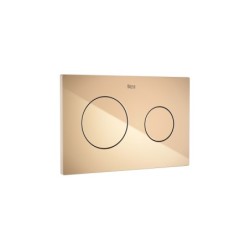 Placa de accionamiento dual Roca modelo PL10, 250x160 mm, dos pulsadores.