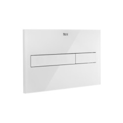 Placa de accionamiento dual Roca modelo PL7, 250x160 mm, dos pulsadores.