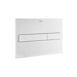 Placa de accionamiento dual Roca modelo PL7, 250x160 mm, dos pulsadores.