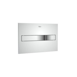 Placa de accionamiento dual Roca modelo PL2, 250x160 mm, dos pulsadores.