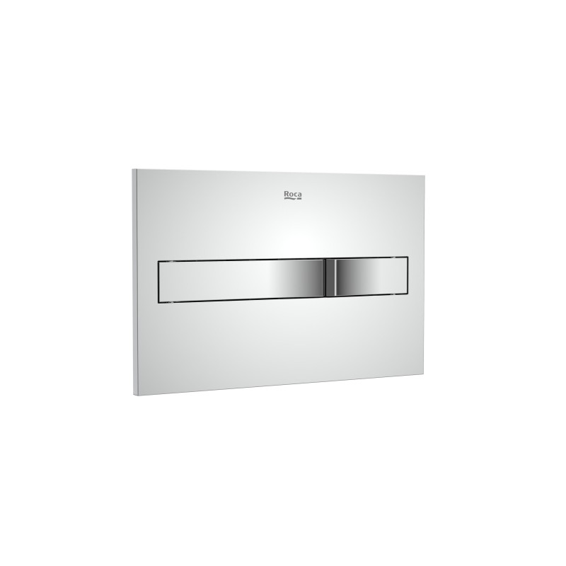 Placa de accionamiento dual Roca modelo PL2, 250x160 mm, dos pulsadores.