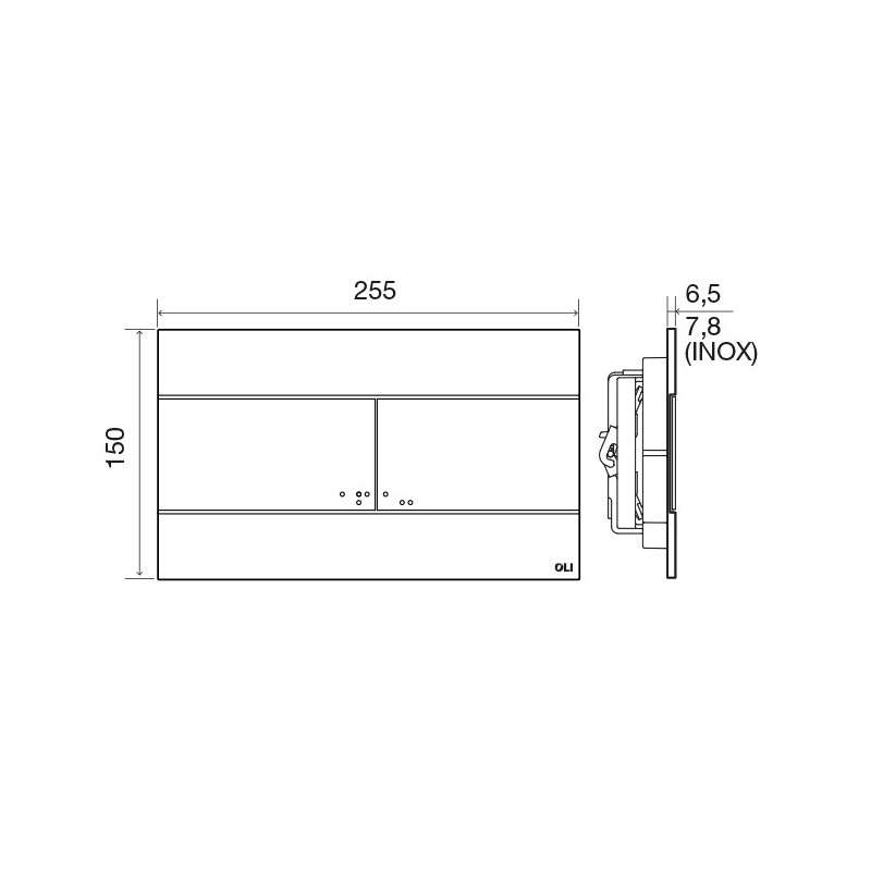 Oli Pulsador Slim Inox 057141