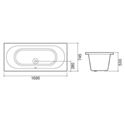 BÑRA. URBY 170X75 BLANCO SANINDUSA