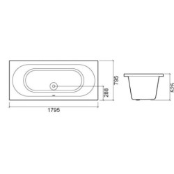 BÑRA. URBY 180X80 BLANCO SANINDUSA