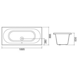 BÑRA. URBY 190X90 BLANCO SANINDUSA