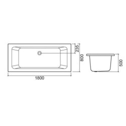 BÑRA PLAN 180X80 BLANCO SANINDUSA