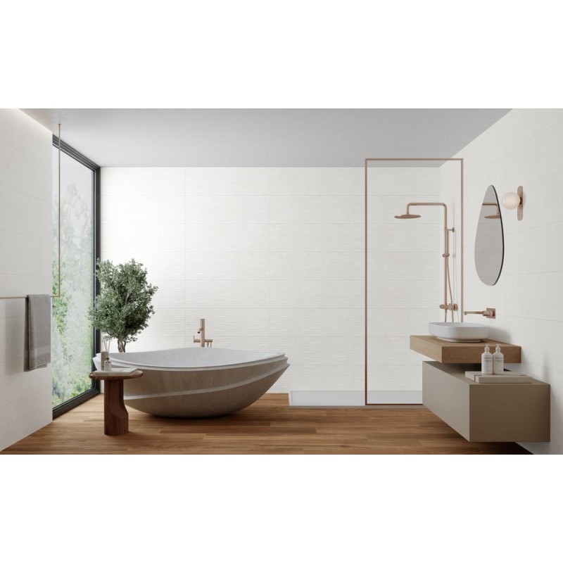 LEVIN WHITE MATE 30X90 RECTIFICADO PASTA BLANCA