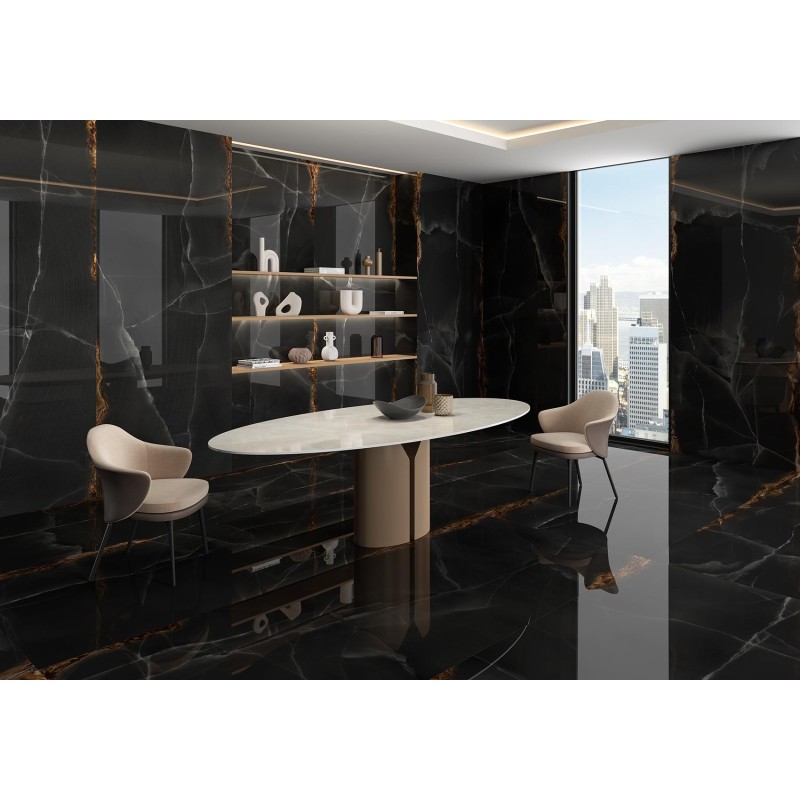 ONICE BLACK PULIDO 120X300 6MM RECTIFICADO