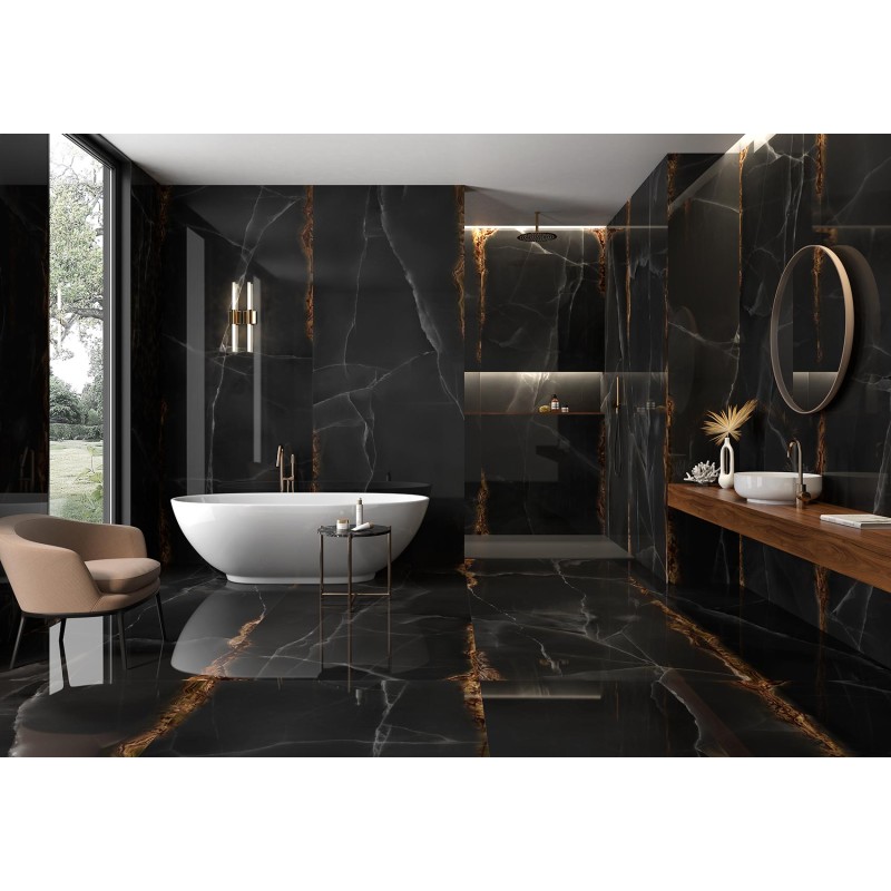 ONICE BLACK PULIDO 120X300 6MM RECTIFICADO