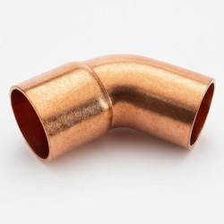 CURVA 45 MACHO-HEMBRA COBRE Ø12