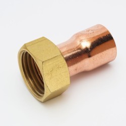 RACOR 2 PIEZAS RECTO COBRE Ø18 3/4"