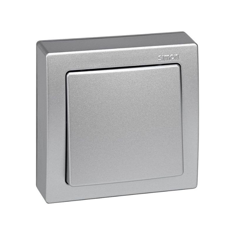 Conmutador monobloc Simon 73 Loft aluminio 10AX 250V