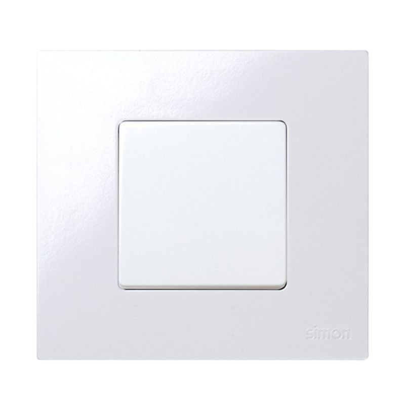 Interruptor unipolar Simon 27 Play blanco 10AX 250V 45x45 mm