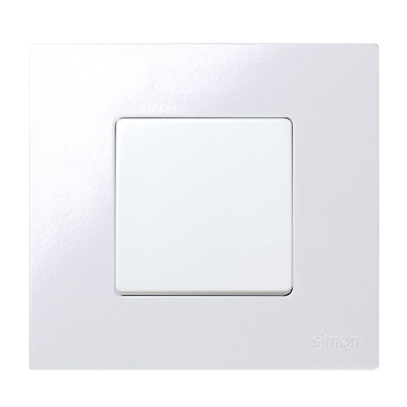 Conmutador Simon 27 Play blanco 10AX 250V 45x45 mm