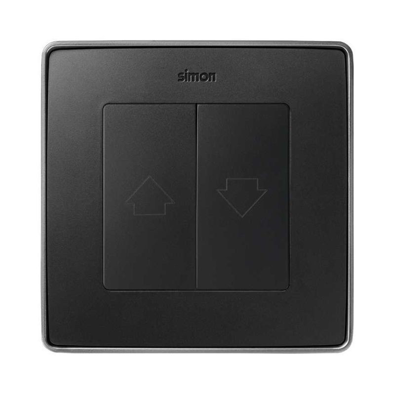 Tecla doble persianas con enclavamiento grafito Simon 82
