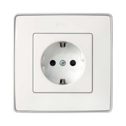 TAPA ENCHUFE SCHUKO BLANCO SIMON 82