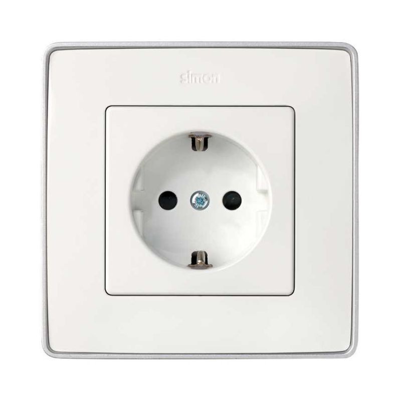 Tapa seguridad base Schuko blanca Simon 82 55x55 mm