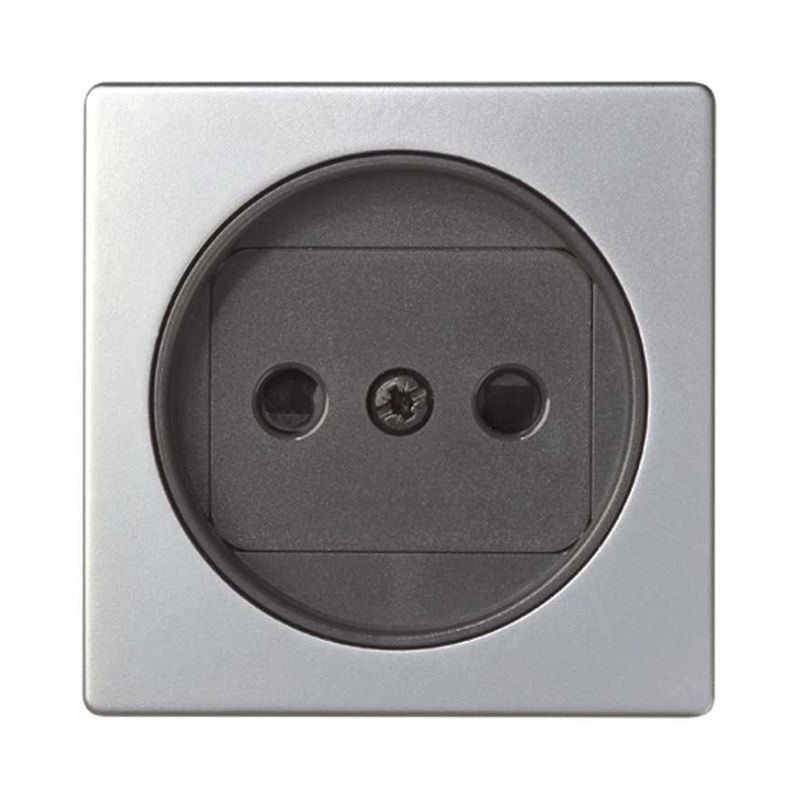 TAPA ENCHUFE BIPOLAR ALUMINIO SIMON 82