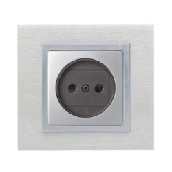 TAPA ENCHUFE BIPOLAR ALUMINIO SIMON 82