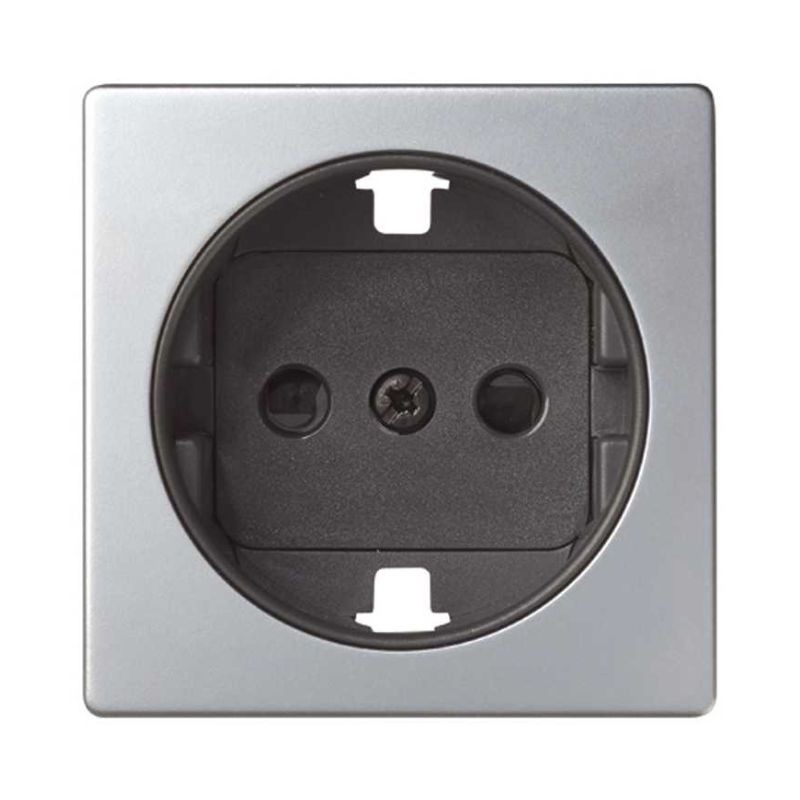 TAPA ENCHUFE SCHUKO ALUMINIO SIMON 82