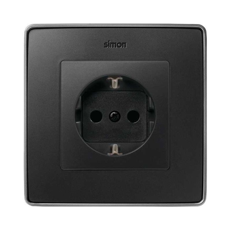 Tapa seguridad enchufe grafito Simon 82 55x55
