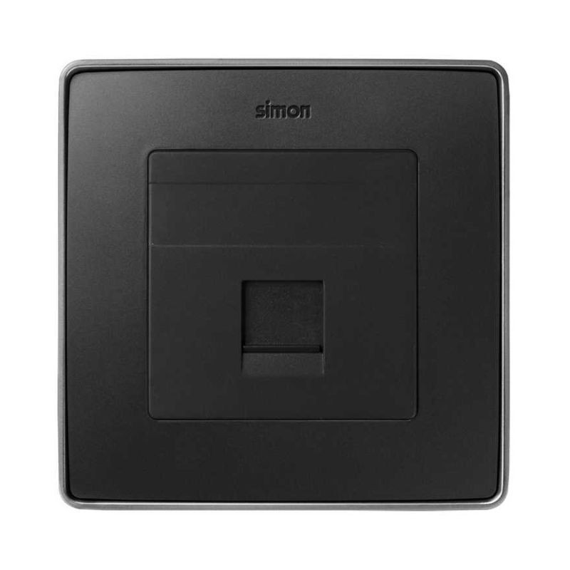 Placa voz y datos RJ45 AMP grafito Simon 82 55x55