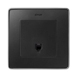 TOMA TELÉFONO 4 CONEXIONES NEGRO SIMON 75