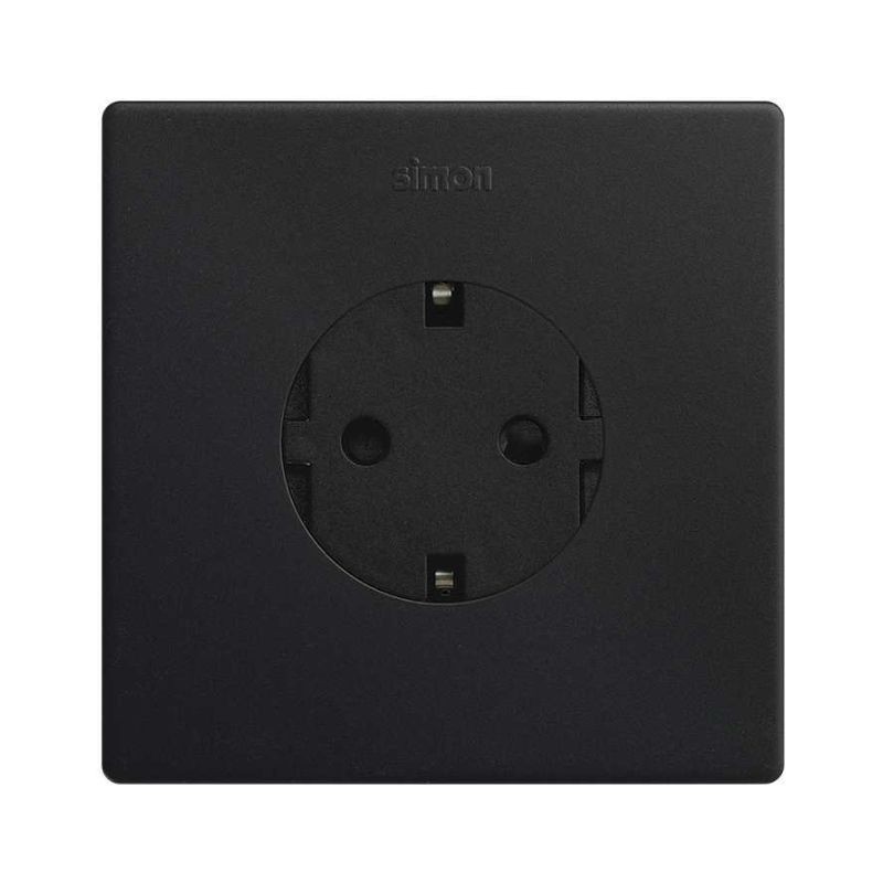 Base schuko Clean 16 A 250 V negro mate Simon 270